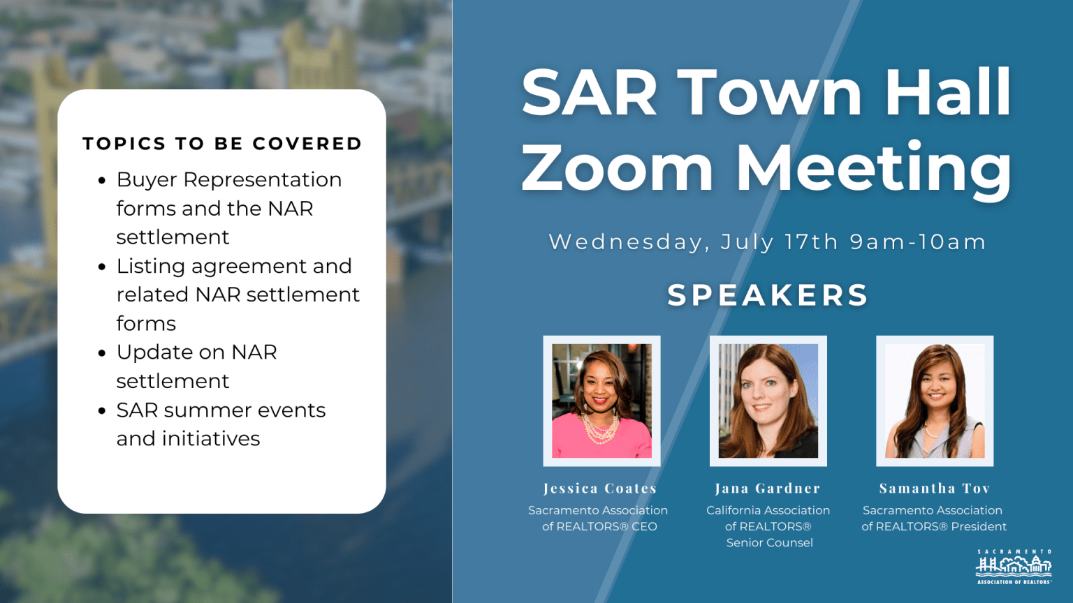 Sar Town Hall Zoom Meeting - Sacramento Association Of Realtors®